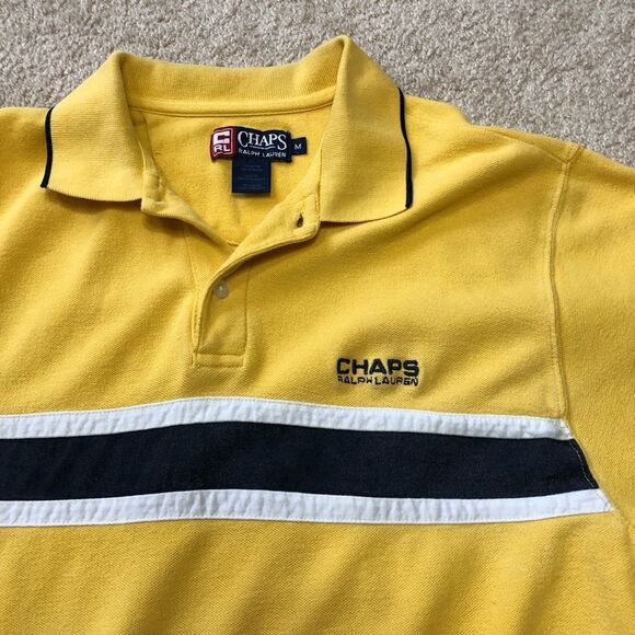 Chaps by Ralph Lauren Yellow Stripe Polo - Picture 2 of 2